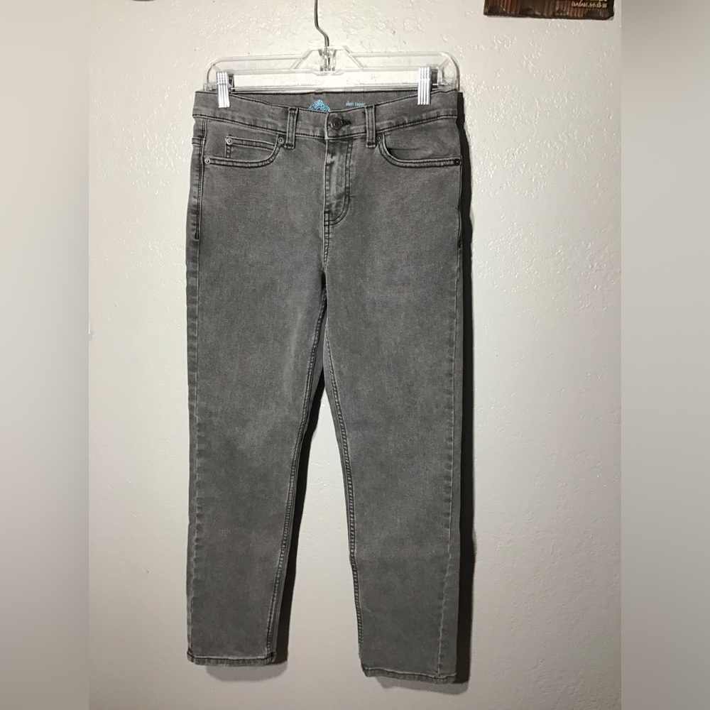 There Abouts Boys Jeans Size 12 Husky Taper Fit Stretch Gray Médium Wash